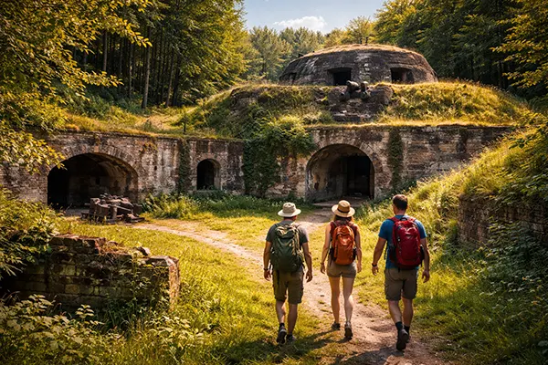 ruins of a fort in the forest